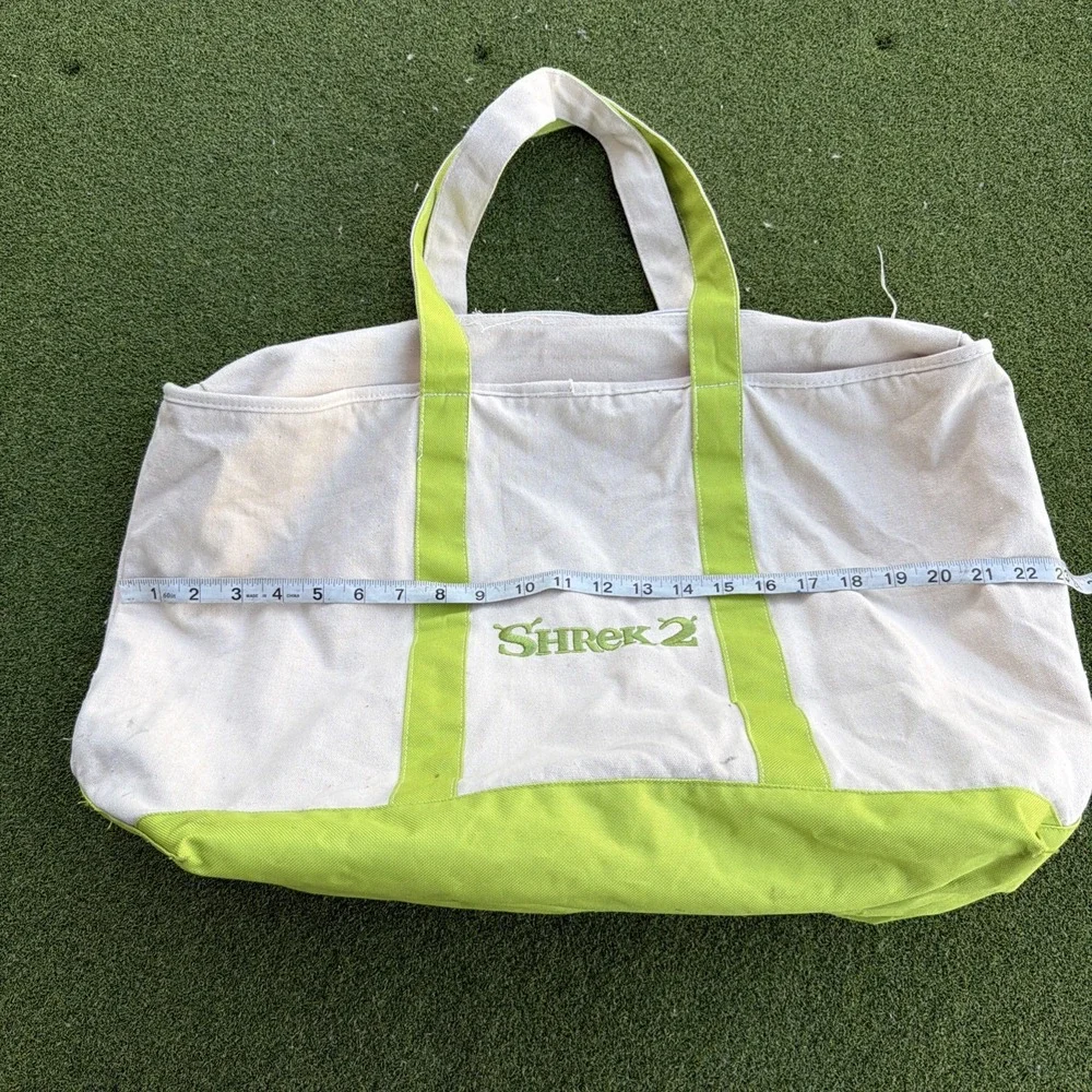 Shrek 2 Tote Canvas Bag Cast & Crew Movie Promo 2004 Y2K Comedy Funny Dreamworks